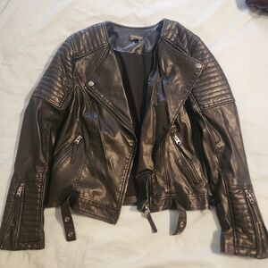 Topshop Black Leather Jacket
